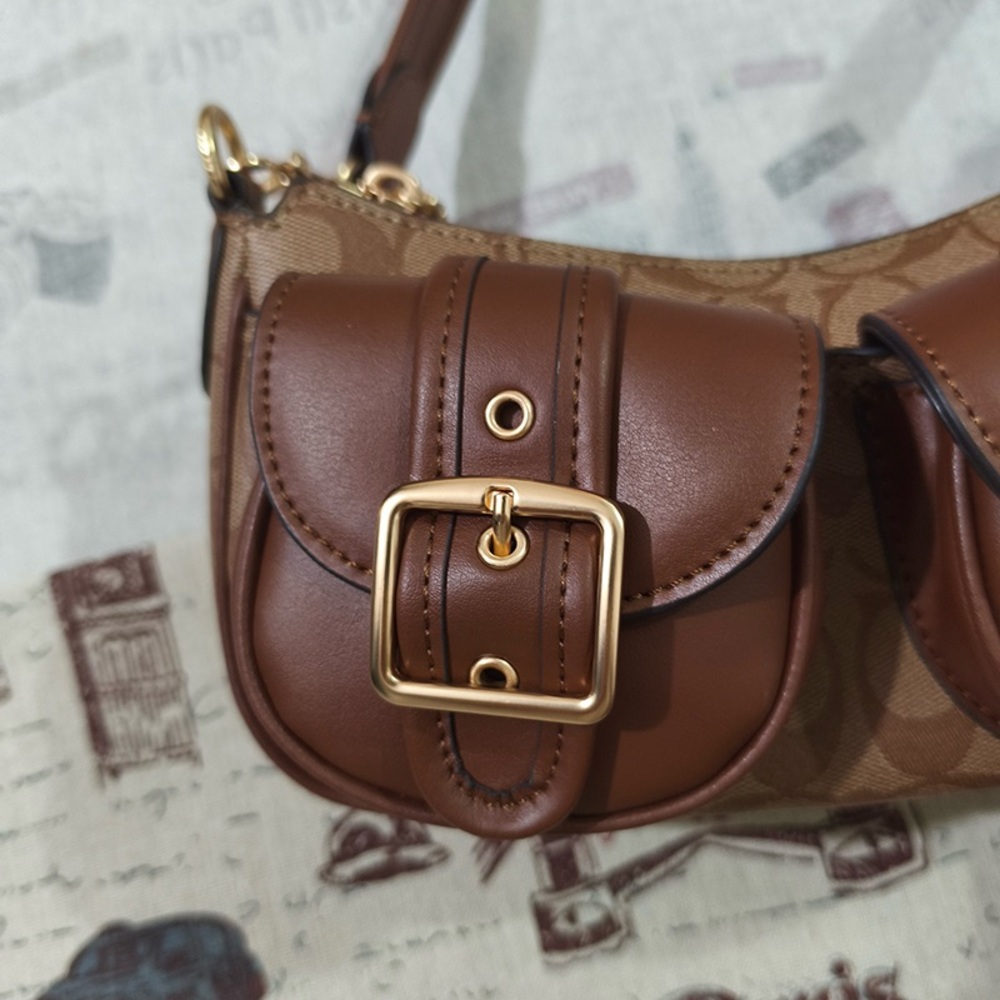 Coach Double-Pocket Monogram Patchwork Saddle Bag - image 3